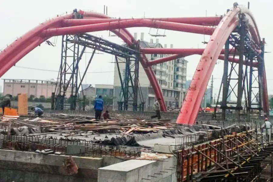 Tashan Road Bridge Steel Arch Crossing in Anhui