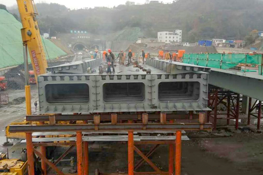 คานเหล็กช่วงที่ 8 ของส่วนที่ 3, Fengxin Express Line, Zunyi City, Guizhou Province